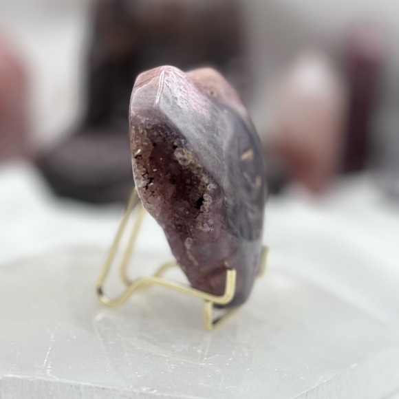 Pink Amethyst Druzy Heart - Picture 4 of 4